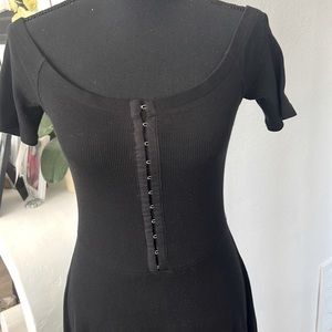 A-line ribbed tshirt dress